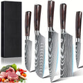 5  Piece Chef Knife Set  Japanese Kitchen Knives, High Carbon Stainless Steel Blades