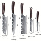 5  Piece Chef Knife Set  Japanese Kitchen Knives, High Carbon Stainless Steel Blades
