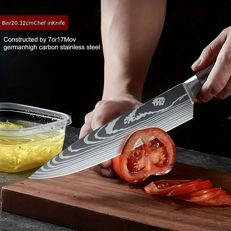 5  Piece Chef Knife Set  Japanese Kitchen Knives, High Carbon Stainless Steel Blades