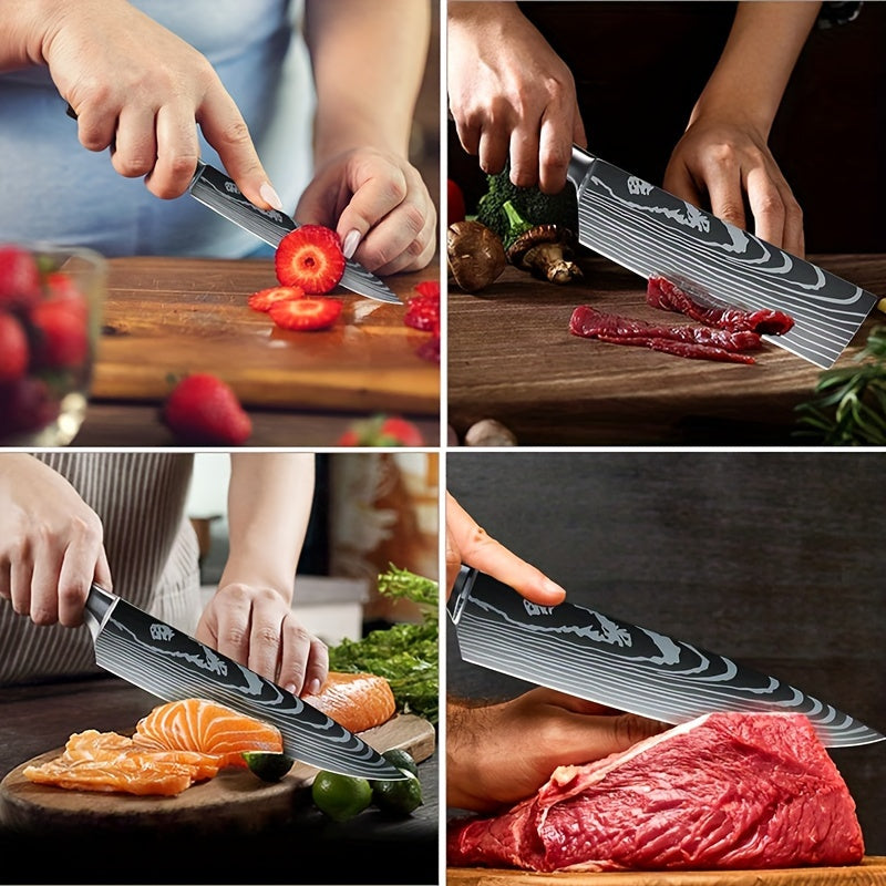 5  Piece Chef Knife Set  Japanese Kitchen Knives, High Carbon Stainless Steel Blades