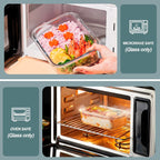 5 Pack 30 oz Glass Meal Prep Containers, Glass Storage Containers with Lids - Dishwasher, Microwave, Oven and Freezer Safe for Kitchen Organization & Food Storage come with free labels&marker pen