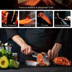 Chef Knife for Cutting, Boning & Chopping. Stainless Steel Kitchen Knife for Balance & Control