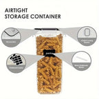 7 Pack Airtight Food Storage Containers with Lids,Plastic Storage Canisters for Kitchen & Pantry Organization,Dry Food Canisters for Flour, Sugar and Cereal