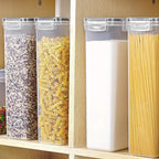 4 Pack Airtight Food Storage Containers with Lids，8L Pasta Containers for Pantry Organization and Storage, BPA Free Kitchen Canisters for Spaghetti, Flour, Sugar and Noodles Come with free labels And Marker