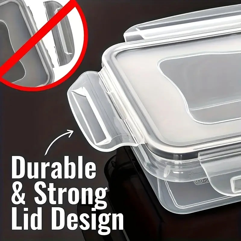 12/24/48pcs Food Storage Containers Set Kitchen Organizers Meal Prep Container Airtight, BPA-Free Reusable Snack Lunch Containers, Easy-Snap Lids, Plastic Snapware(6/12/24 Containers+6/12/24 Lids) Pantry Kitchen Organization with Labels And Marker