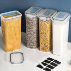 4 Pack Airtight Food Storage Containers with Lids，8L Pasta Containers for Pantry Organization and Storage, BPA Free Kitchen Canisters for Spaghetti, Flour, Sugar and Noodles Come with free labels And Marker