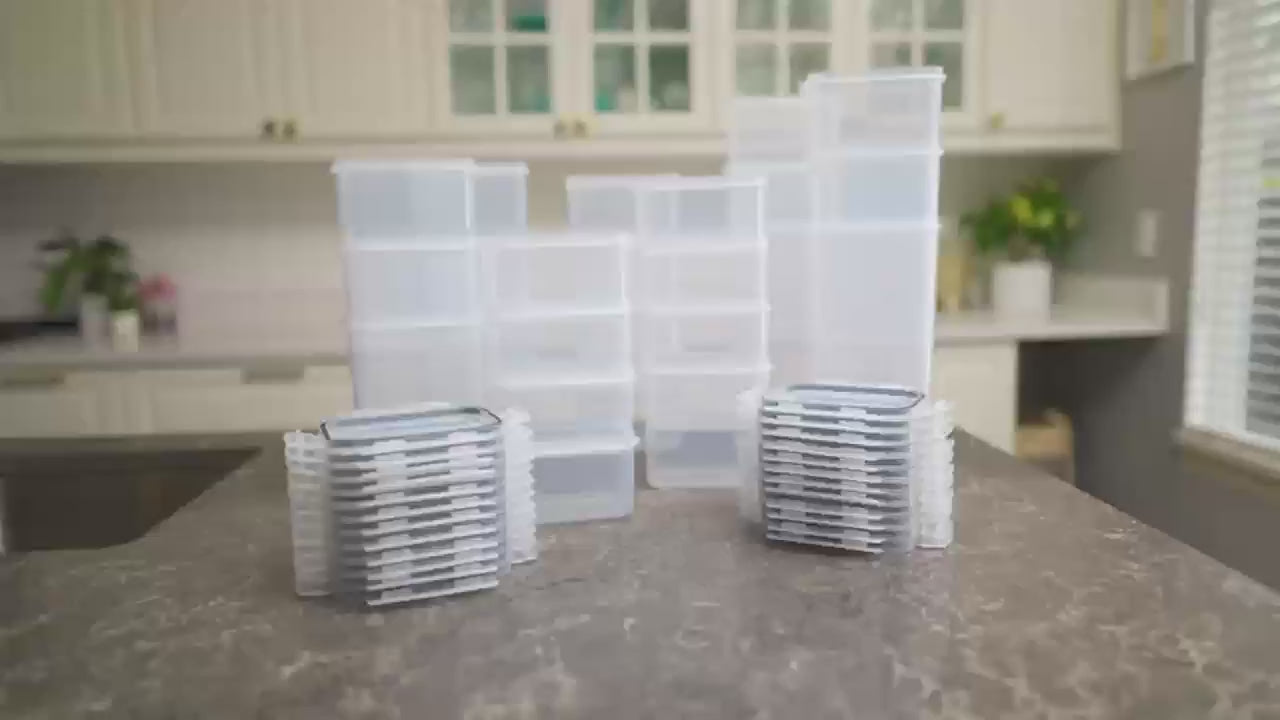 4 Pack Airtight Food Storage Containers with Lids，8L Pasta Containers for Pantry Organization and Storage, BPA Free Kitchen Canisters for Spaghetti, Flour, Sugar and Noodles Come with free labels And Marker