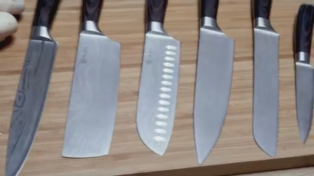 5  Piece Chef Knife Set  Japanese Kitchen Knives, High Carbon Stainless Steel Blades