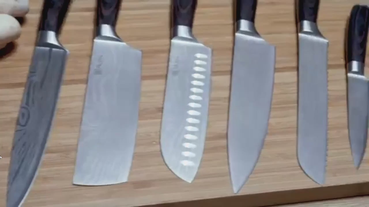 5  Piece Chef Knife Set  Japanese Kitchen Knives, High Carbon Stainless Steel Blades